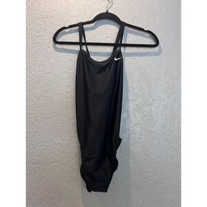 Nike‎ Women's Black One Piece Swimsuit Criss Cross Back Training Swim Wear